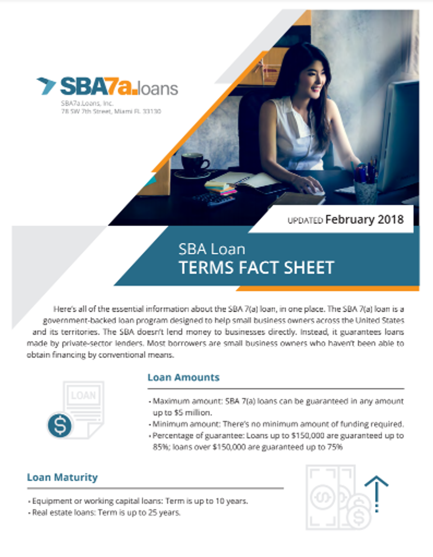 SBA 7(a) Fact Sheet All the Essentials in One Page SBA 7(a) Loans