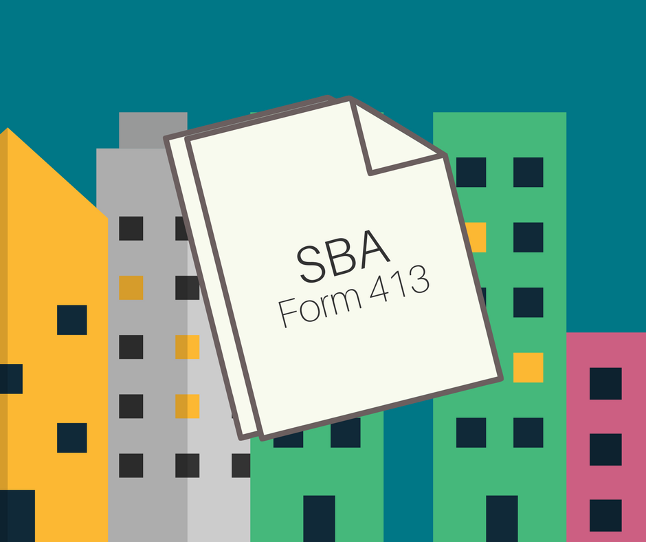 SBA 7a Loans SBA Form 413